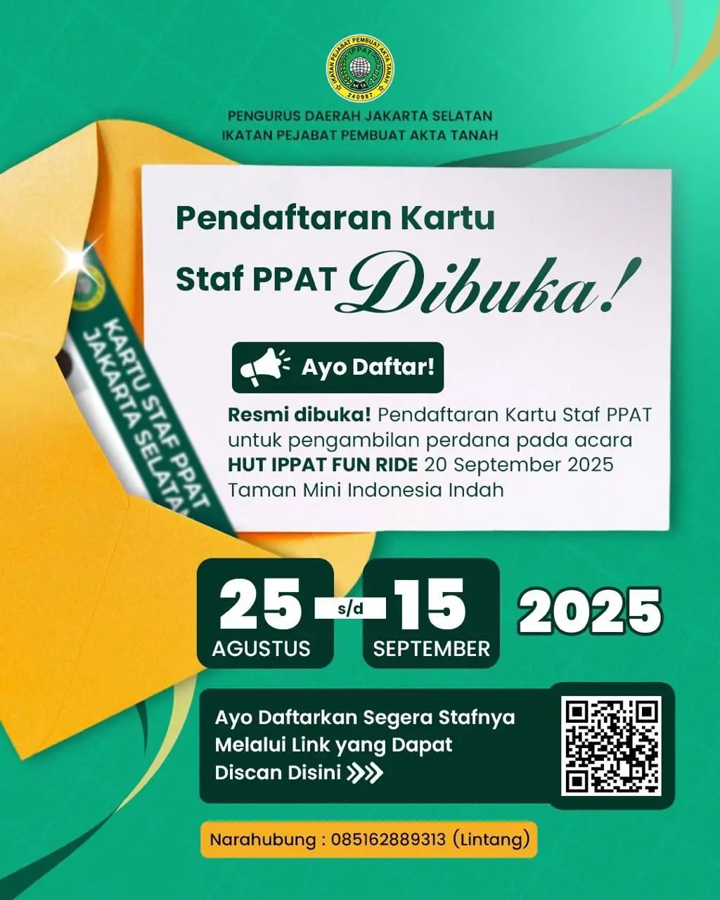Pengambilan Kartu Staf PPAT Perdana di Acara Fun Ride